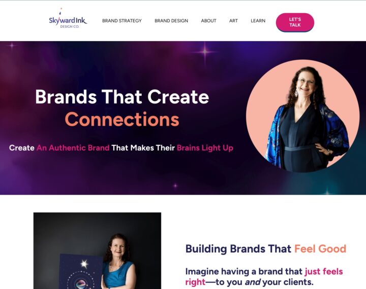 screenshot of skywardink.com website